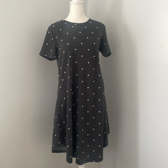 Liam & Co. polka dot gray midi casual dress, size M - Picture 1 of 6